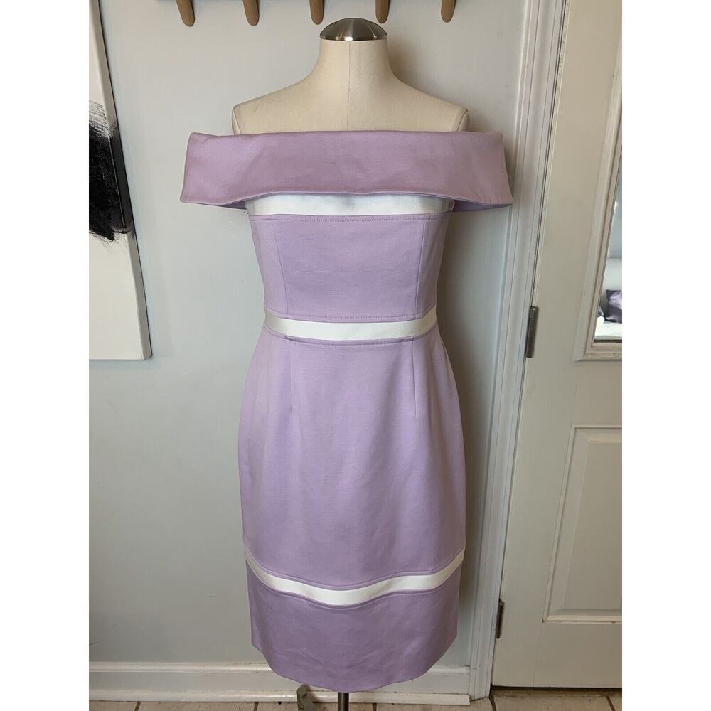 PAULE KA Lavender Purple Off The Shoulder Dress Formal Wedding Size 42